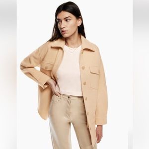 Aritzia Wilfred Free Ganna Jacket - Flax Beige - Size XL